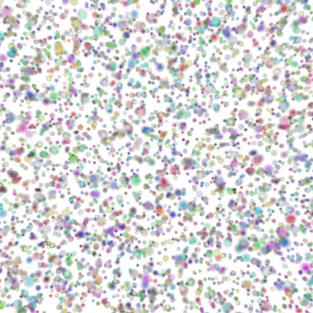 Abstract seamless texture of multicolored dots on a white background. 3D illustrationの写真素材