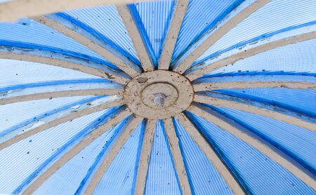 Roof dome of metal and plastic close up