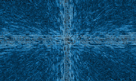 Futuristic background of their blue lines stretching into the distance