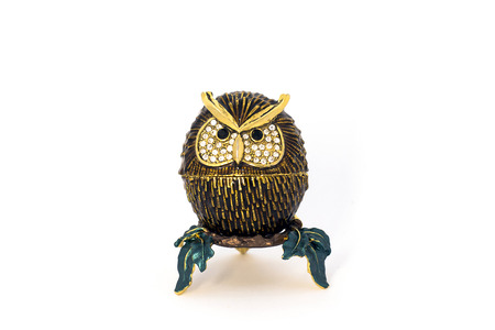 owl with diamondsの写真素材