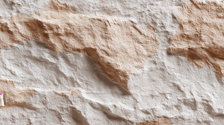 Detailed close-up of a natural rock surface showcasing light beige tones and intricate striations, perfect for backgrounds or artistic designs.の素材