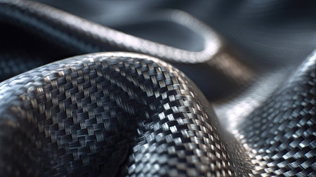 Explore the captivating details of a glossy metallic woven fabric, showcasing intricate weaves and textures ideal for modern artistic designs.の素材