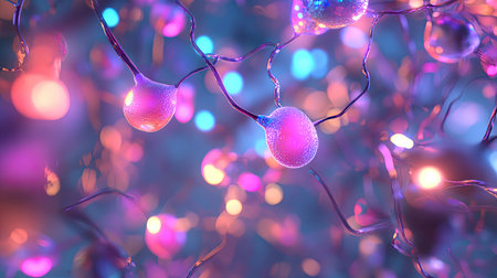 A captivating and vibrant abstract background featuring glowing lights and bokeh effects. Perfect for festive themes and artistic designs. Ideal for celebrations and modern decor.の素材