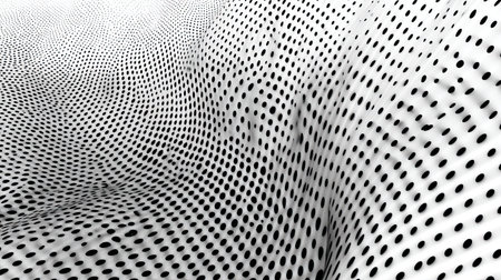 This captivating abstract image features a polka dot pattern on a soft textured surface, showcasing a striking interplay of light and shadow, perfect for modern design projects.の素材