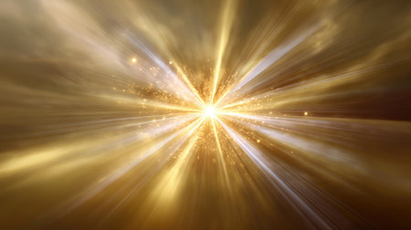 Experience a stunning display of light bursting through clouds, creating a captivating atmosphere of energy, beauty, and brilliance. Perfect for artistic concepts.の素材