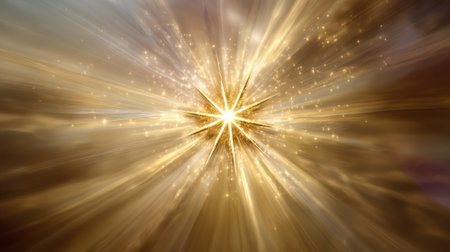 A captivating abstract image showcasing a radiant burst of light with sparkling effects, creating a stunning and dynamic visual experience.の素材