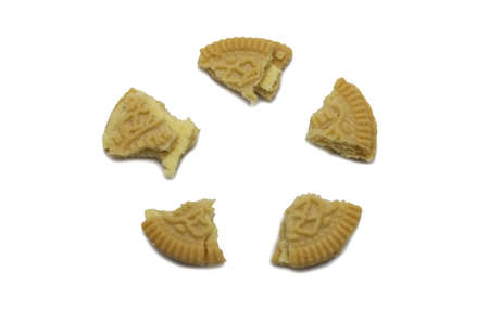 LAMPHUN, THAILAND - JUNE 5, 2019: Jack and Jill Biscuits isolated on white background. It is a sandwich cookies filled with custard flavored cream.のeditorial素材