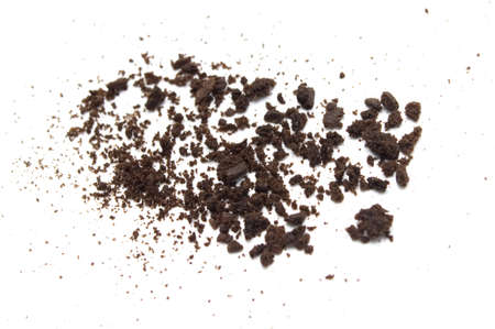 LAMPHUN, THAILAND - JUNE 19, 2019: Oreo Biscuits with crumbs on white background. It is a sandwich cookies filled with chocolate cream flavored. The best selling dessert in Thailand.のeditorial素材