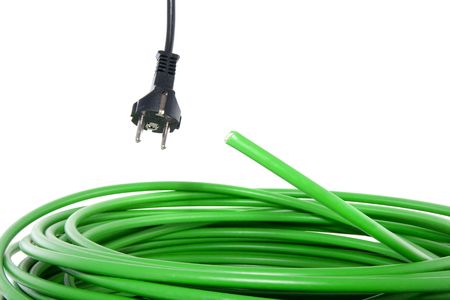 green energy isolated on a white background