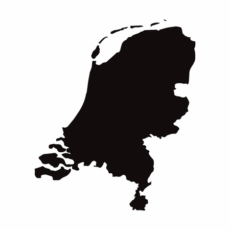 Netherlands vector country mapのイラスト素材