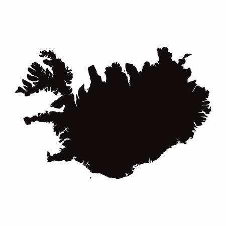 Iceland vector country mapのイラスト素材