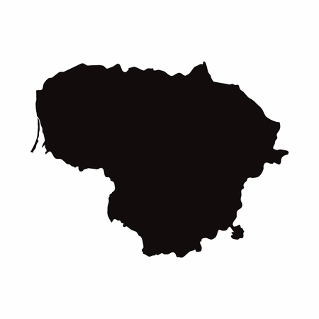Lithuania vector country mapのイラスト素材