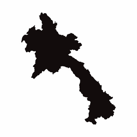 Laos vector country mapのイラスト素材