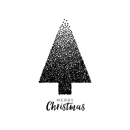Christmas tree vector glitter backgroundの写真素材