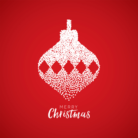 Christmas bauble vector glitter backgroundの写真素材