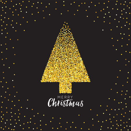 Christmas tree vector glitter backgroundの写真素材