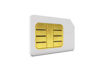 Sim card. 3D Renderingの写真素材