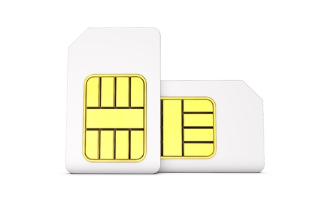 Sim card. 3D Renderingの写真素材