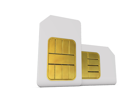Sim card. 3D Renderingの写真素材