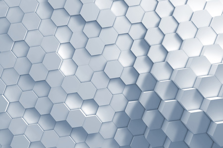 Geometric hexagon pattern background. 3D renderingの写真素材