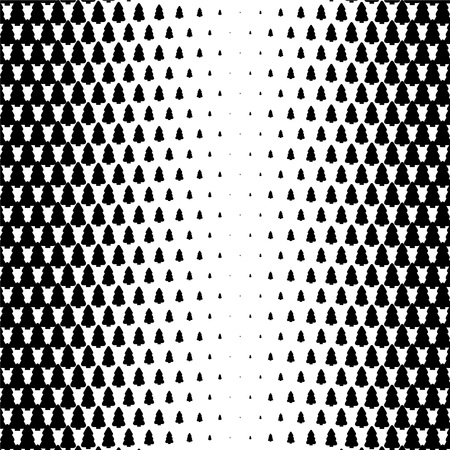 Christmas tree vector halftone patternの写真素材