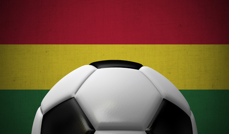 Soccer football against a Bolivia flag background. 3D Renderingの写真素材