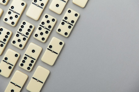 Domino background. Business strategy conceptの写真素材