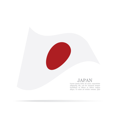 Japan national flag waving icon.のイラスト素材