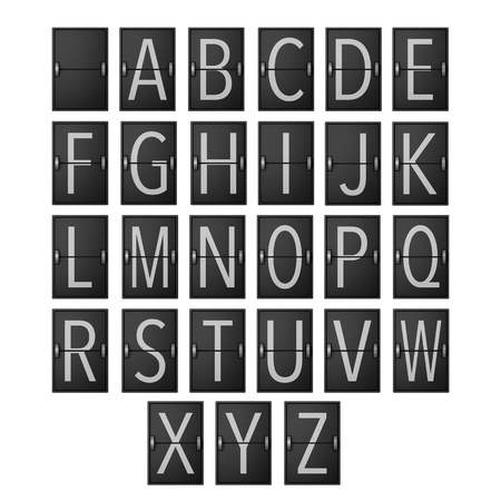 Travel arrivals departure board font. 3D renderingの写真素材