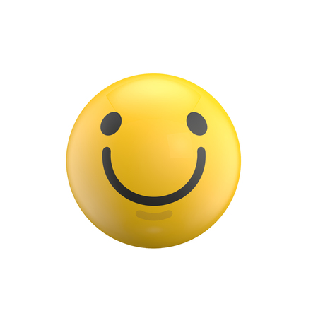 Emoji emoticon character face 3D Renderingの写真素材