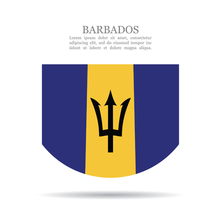 Barbados national flag vector iconのイラスト素材