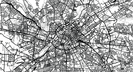 Urban vector city map of Manchester, Englandのイラスト素材