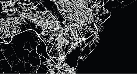 Urban vector city map of Cardiff, Walesのイラスト素材