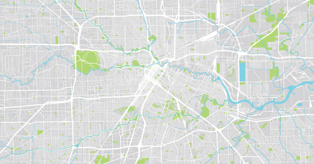 Urban vector city map of Houston, Texas, USAのイラスト素材