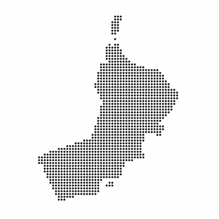 Oman country map made from abstract halftone dot patternのイラスト素材