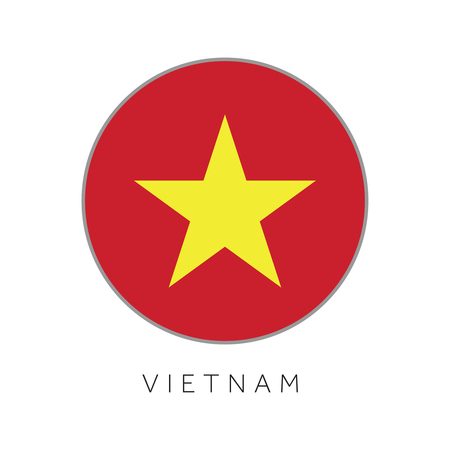 Vietnam flag round circle vector iconのイラスト素材