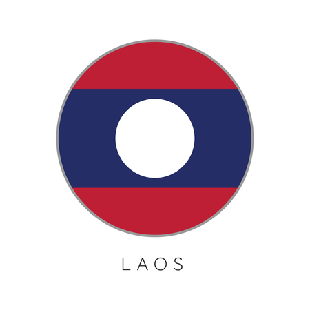 Laos flag round circle vector iconのイラスト素材