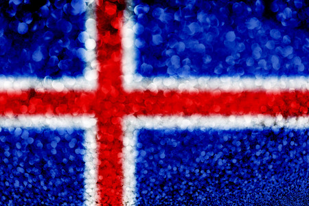 Iceland flag glitter party celebration backgroundの写真素材