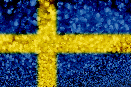 Sweden flag glitter party celebration backgroundの写真素材
