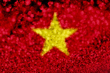 Vietnam flag glitter party celebration backgroundの写真素材