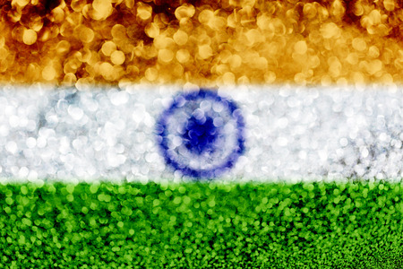 India flag glitter party celebration backgroundの写真素材