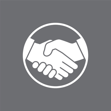 Shaking hands agreement vector icon.のイラスト素材