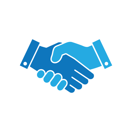 Shaking hands agreement vector icon.の写真素材