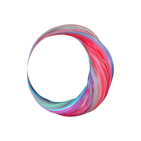 Letter O abstract alphabet. 3D Renderingの写真素材