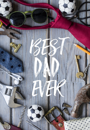 Father's day greeting card messageの写真素材