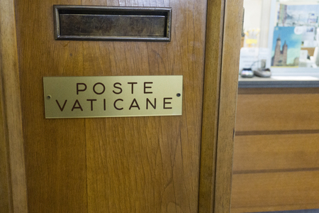 Vatican City post box in Rome Italyの写真素材