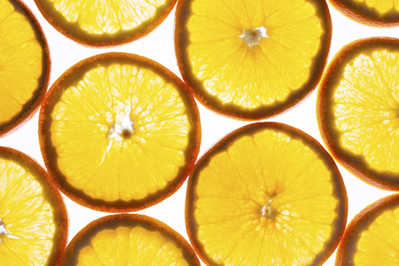 Slices of fresh orange background.