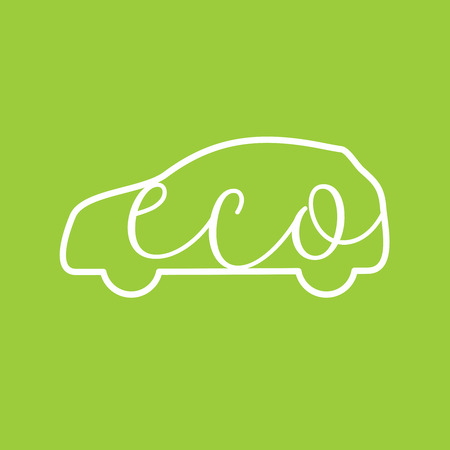 Green eco friendly car conceptのイラスト素材