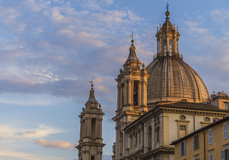 Classic buildings in Rome, Italy. Historic architectureの写真素材