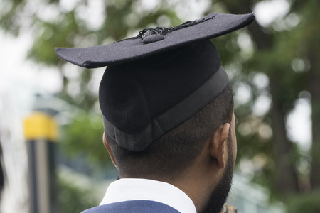 LONDON, UK - SEPTEMBER 5th 2018: Graduates from University College London attend their graduation ceremony in Central Londonのeditorial素材